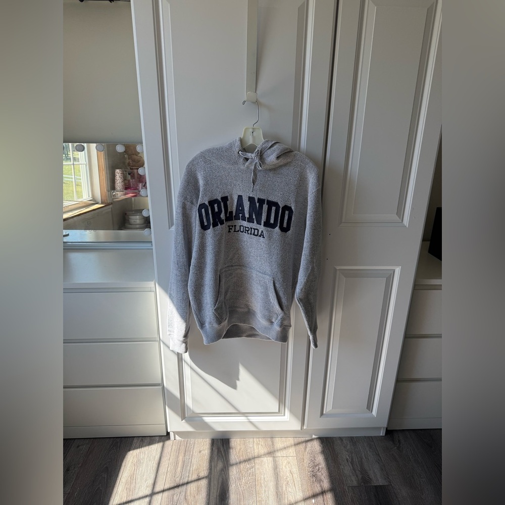 Grey and navy women’s Orlando Florida hoodie